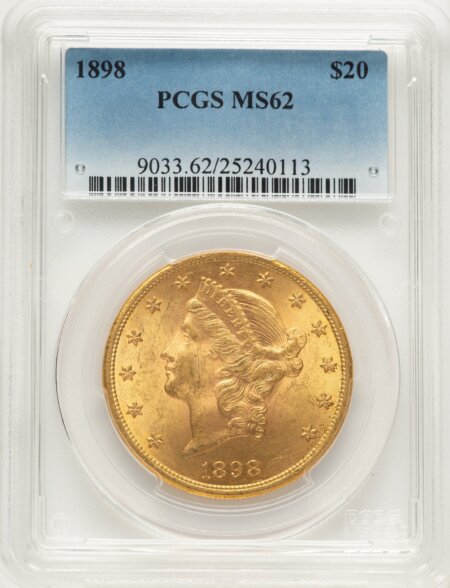 1898 $20 62 PCGS