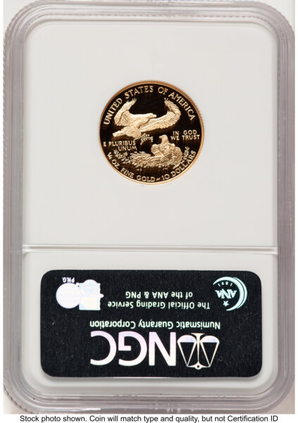 1998-W Proof Gold Eagle 1/4 oz Brown Label 70 NGC