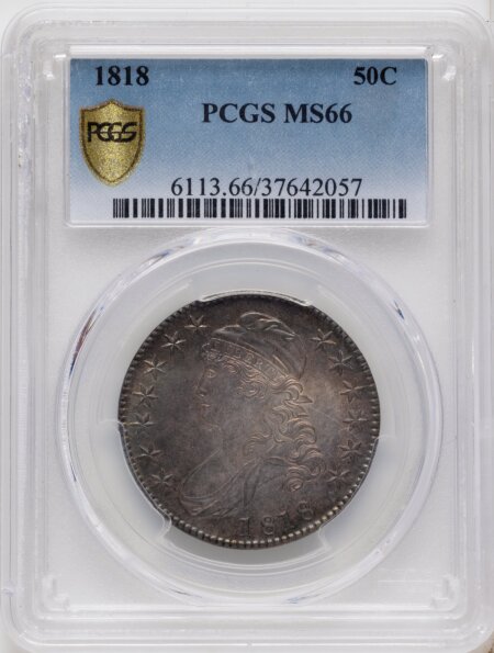 1818 50C, MS PCGS Secure 66 PCGS