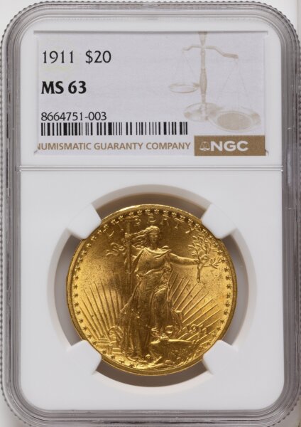 1911 $20 63 NGC