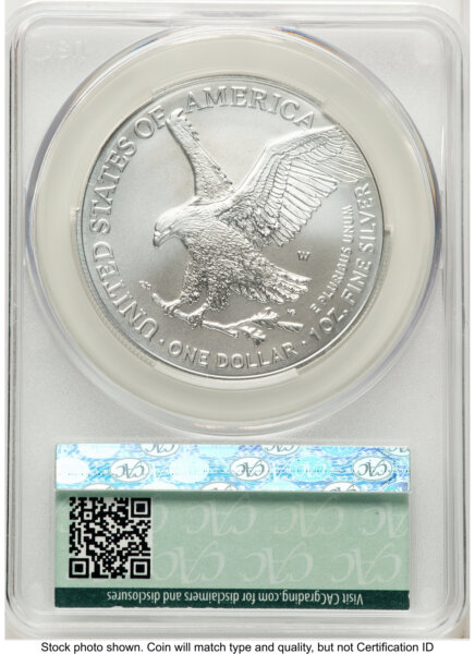 2024-W Burnished Silver Eagle 1 oz First Day Of Delivery 70 CACG