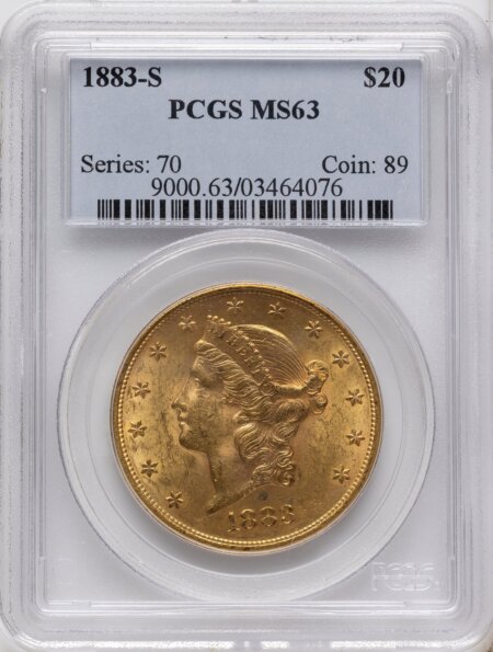 1883-S $20 63 PCGS