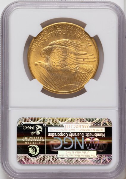 1907 $20 Saint, MS 66 NGC