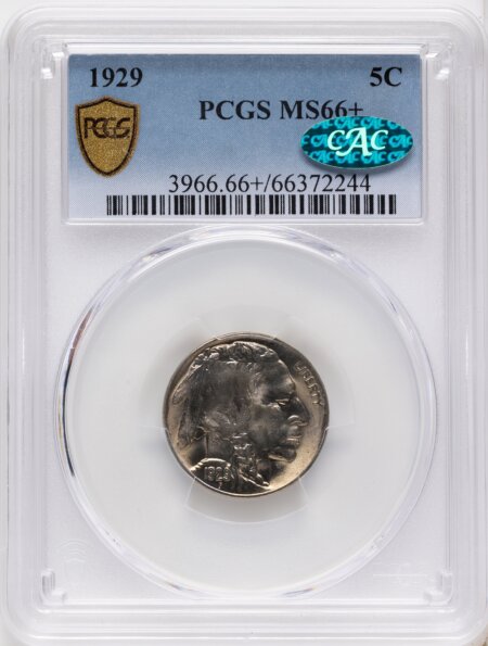1929 5C CAC PCGS Secure PCGS Plus 66 PCGS