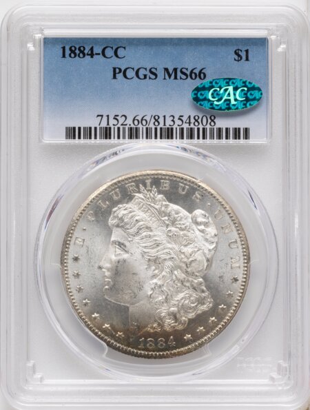 1884-CC S$1 CAC 66 PCGS