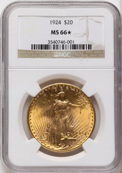 1924 $20 Saint 66 NGC