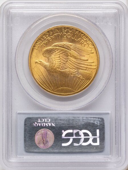 1907 $20 Saint, MS 65 PCGS