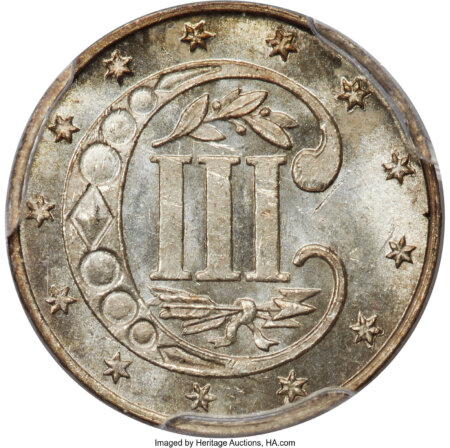 1869 3CS PCGS Secure PCGS Plus 66 PCGS