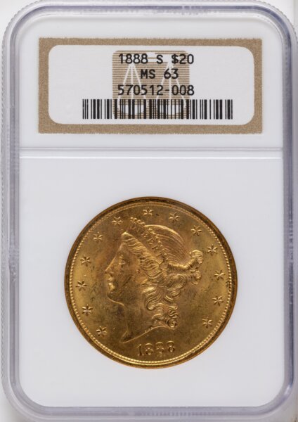 1888-S $20 63 NGC