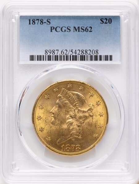 1878-S $20 62 PCGS