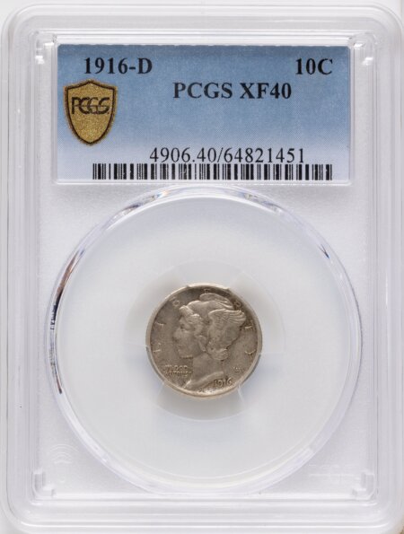 1916-D 10C PCGS Secure 40 PCGS