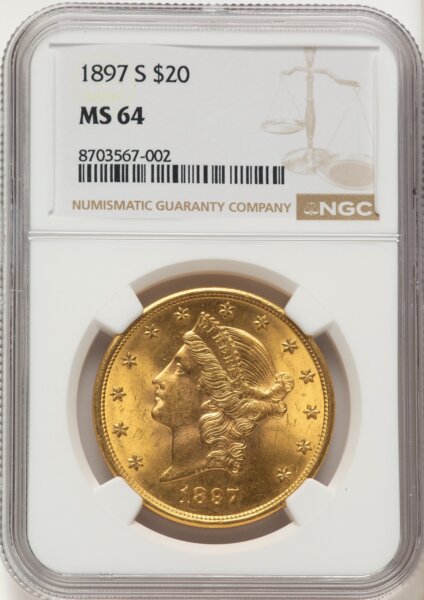 1897-S $20 64 NGC