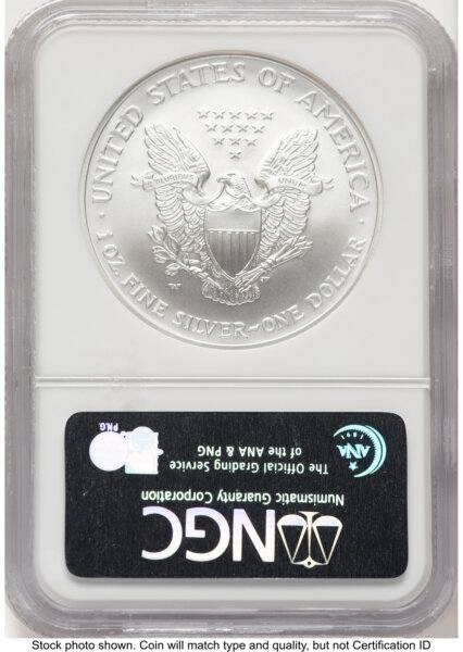 2007-W Burnished Silver Eagle 1 oz Brown Label 70 NGC