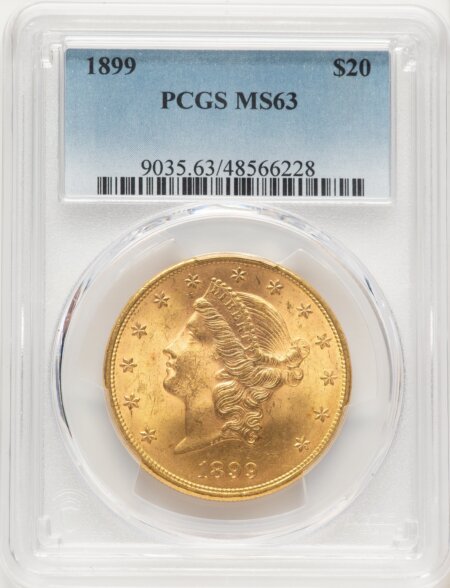 1899 $20 Blue Gradient 63 PCGS