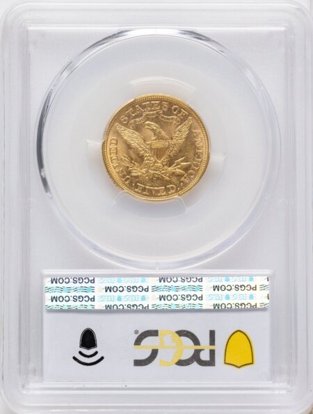 1867-S $5 PCGS Secure 58 PCGS