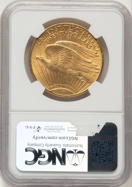 1908-D $20 MOTTO 63 NGC