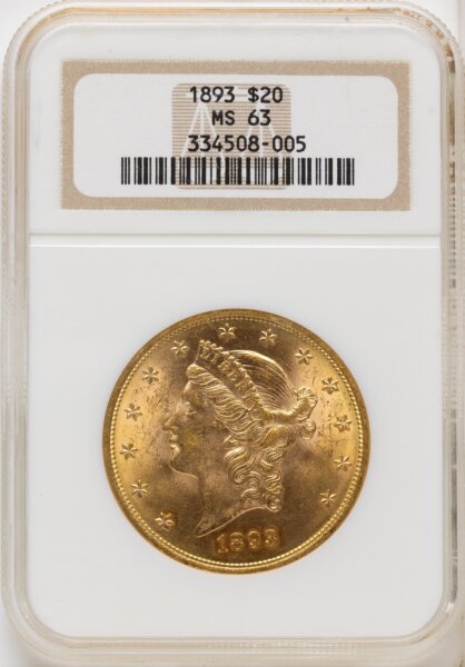 1893 $20 63 NGC