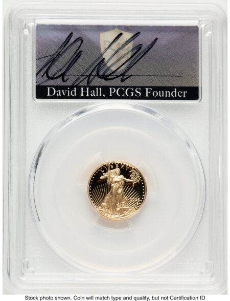 2025-W Proof Gold Eagle 1/10 oz FDI David Hall 70 PCGS