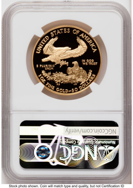 2002-W Proof Gold Eagle 1 oz Red Book 70 NGC
