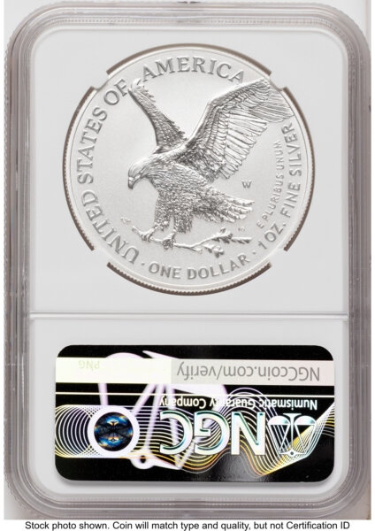 2026-W Enhanced Silver Eagle 1 oz ER Blue 70 NGC