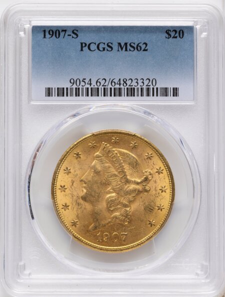 1907-S $20 62 PCGS