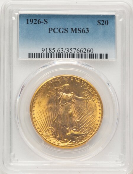 1926-S $20 63 PCGS