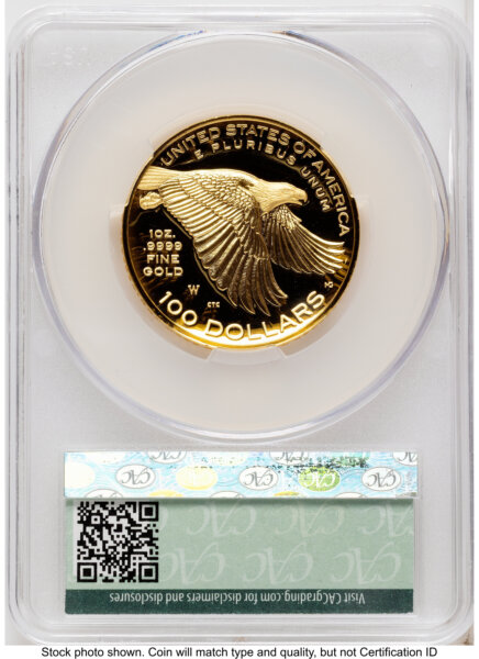 2017-W G$100 American Liberty High Relief, DC 2024 West Point Mint Hoard Non Designation 70 CACG