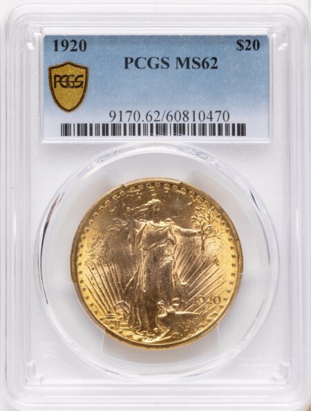 1920 $20 PCGS Secure 62 PCGS
