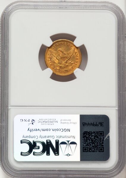 1861 $2 1/2 Old Rev. 55 NGC