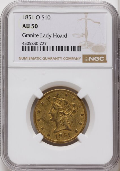 1851-O $10 50 NGC
