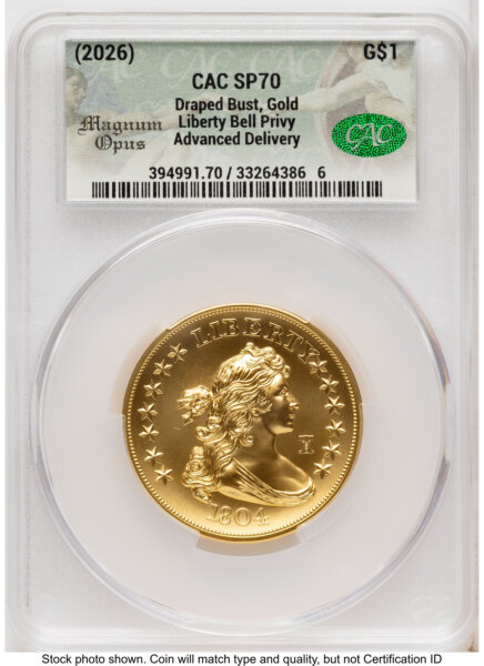 2026 Best of the Mint 1804 Gold Dollar 1 oz Advanced Delivery Magnum Opus 70 CACG