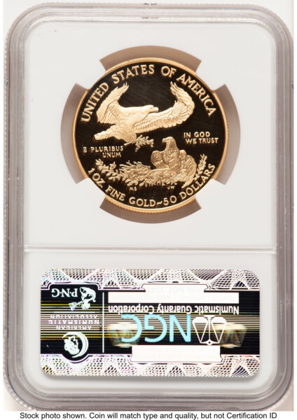 2006-W Proof Gold Eagle 1 oz Brown Label 70 NGC