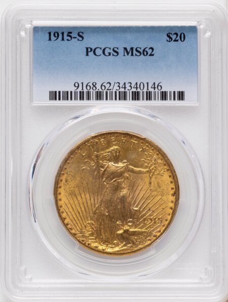 1915-S $20 62 PCGS