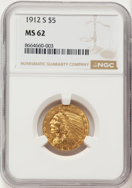 1912-S $5 62 NGC