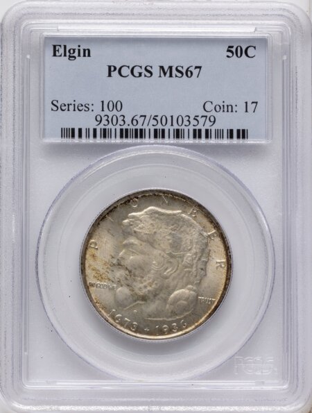1936 50C Elgin, MS 67 PCGS