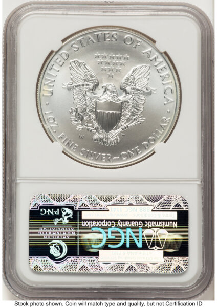 2011-W Burnished Silver Eagle 1 oz ER 25th Anniversary Label 70 NGC