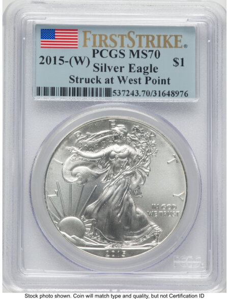 2015-(W) Silver Eagle FS Flag 70 PCGS