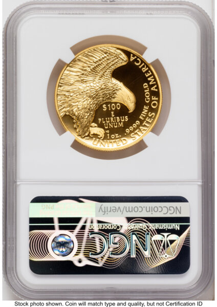 2019-W G$100 American Liberty High Relief, Enhanced, UC Bunting Flag 70 NGC