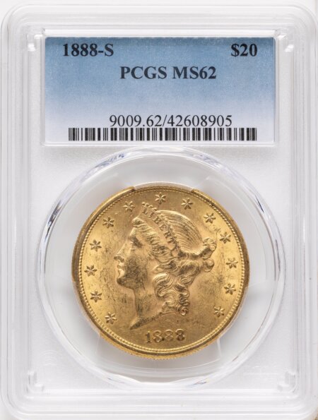 1888-S $20 62 PCGS